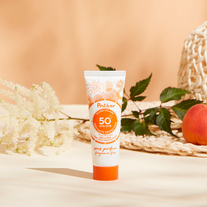 Sonnenschutz-Fluid für das Gesicht SPF50+ ohne Parfum Reisegröße